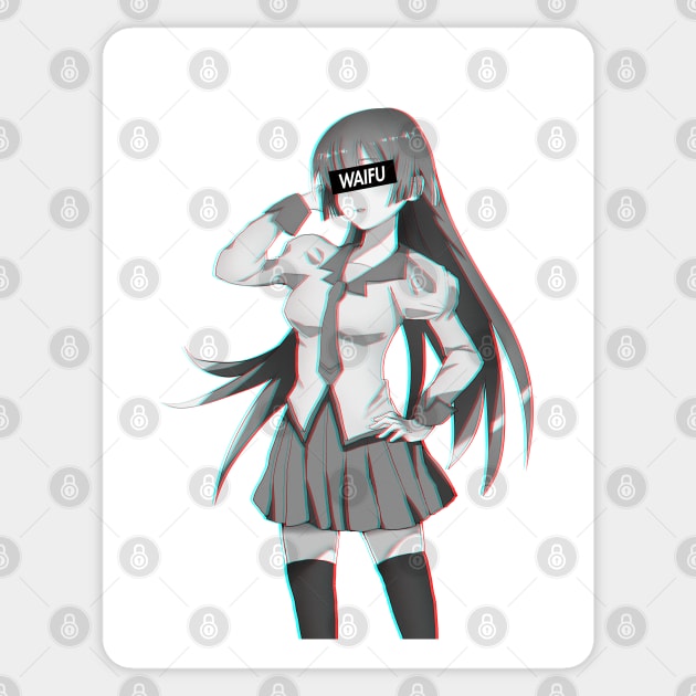 Bakemonogatari Hitagi Senjougahara Waifu Material Sticker by HentaiK1ng